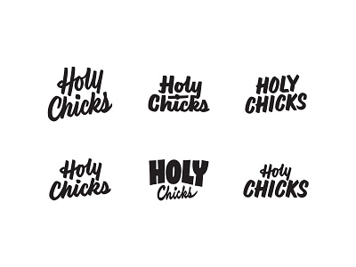 Holy Chicks Logo Concepts design handlettering handtype hashtaglettering lettering process vector vectormachine