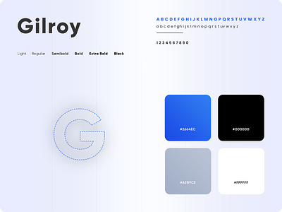 Gilroy UI Style brand branding color schemes fonts fmaily french alphabet gilroy graphic design icon set icons designer illustration illustrator ai light background light ui open source photoshop psd print designer typo typography ui guide ui style ui ux designer