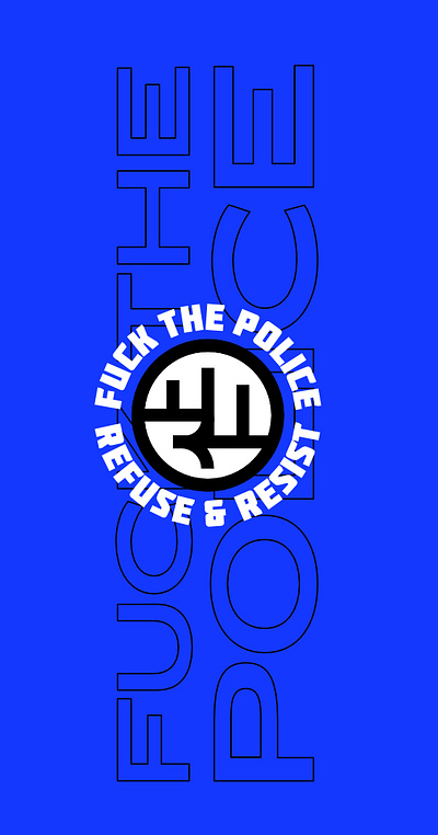 F*ck the police and Dribbble branding fist logo police power protest vector