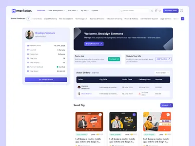Freelance Marketplace Web App UI Design best designer dashboard freelance marketplace freelancer landing page mobile app top designer ui designer uiux uiux designer web app web designer website website designer