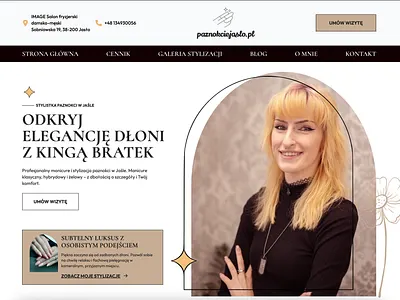 Paznokcie Jasło - Website branding dark graphic design logo minimal nails personal personal website poland ui ux web design website