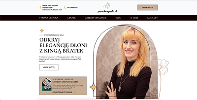 Paznokcie Jasło - Website branding dark graphic design logo minimal nails personal personal website poland ui ux web design website