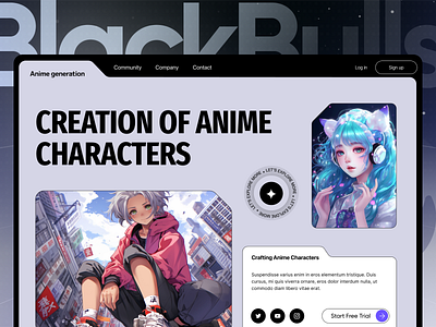 Anime Website Ui Design anime anime design anime movie library anime platform anime streaming anime ui anime website discover anime hero section minimalist design movie streaming streaming website video library ui web anime design