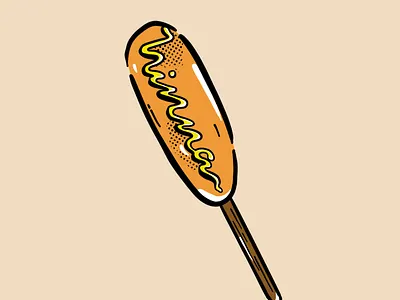 Hinna Illustration branding cartoon corndog illustration