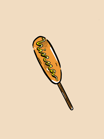 Hinna Illustration branding cartoon corndog illustration