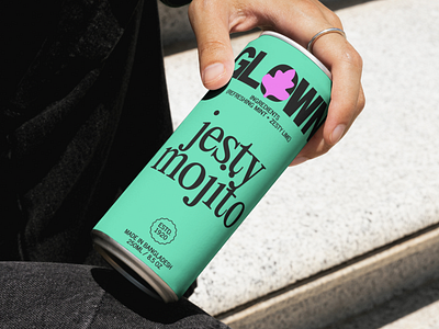 GLOWN — Brand Identity Design for Can Beverage Mojito Drink beverage beverage branding brand identity branding can design can label can packaging carborated drinks drink packaging genz branding lime and mint can design modern cocktail packaging modern drink packaging mojito packaging design playful drink product packaging trendy drink branding concept tropical waxyweb