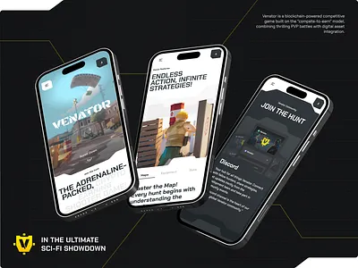 Venator - Landing Page for Web3 blockchain branding blockchain logo blockchain ui blockchain website gaming dashboard gaming website landing page responsive landing page web design web design inspiration web3 web3 agency web3 casino web3 dashboard web3 landing page web3 logo web3 ui web3 website website website redesign