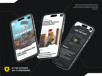 Venator - Landing Page for Web3 blockchain branding blockchain logo blockchain ui blockchain website gaming dashboard gaming website landing page responsive landing page web design web design inspiration web3 web3 agency web3 casino web3 dashboard web3 landing page web3 logo web3 ui web3 website website website redesign