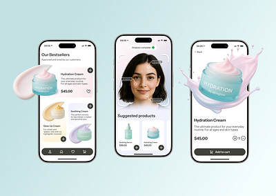 SkinGlow - AI Skincare app concept ai skincare app app concept beauty app design concept mobile app product design skincare app ui
