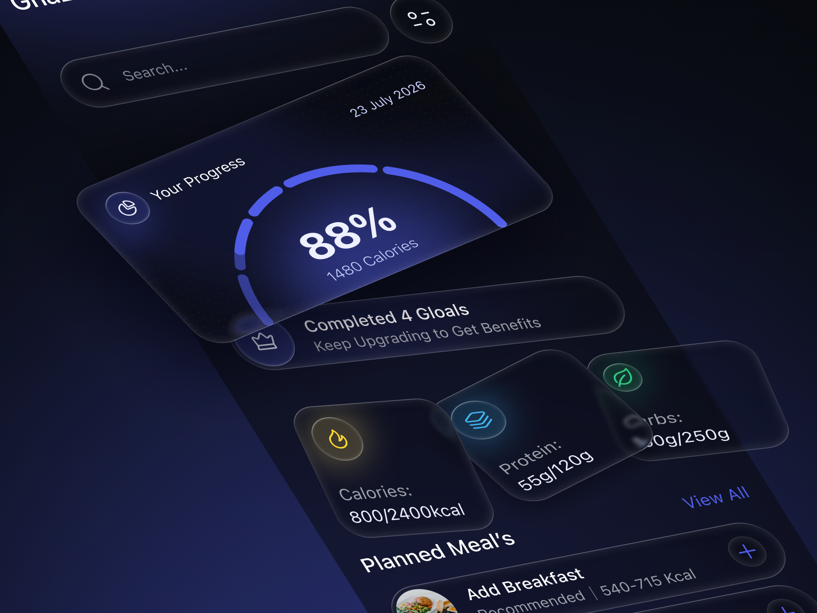 Example of Concept App Design (3 Screens)
