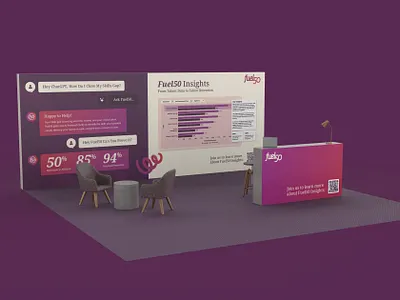Fuel50 Booth Design 3d render booth design events