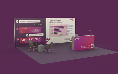 Fuel50 Booth Design 3d render booth design events