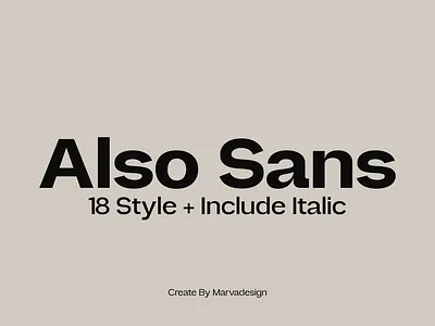 Also Sans Font book text brand identity branding classic company contemporary corporate family font font headline lettering poster sans sans serif sleek typeface typography variable website