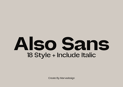 Also Sans Font book text brand identity branding classic company contemporary corporate family font font headline lettering poster sans sans serif sleek typeface typography variable website