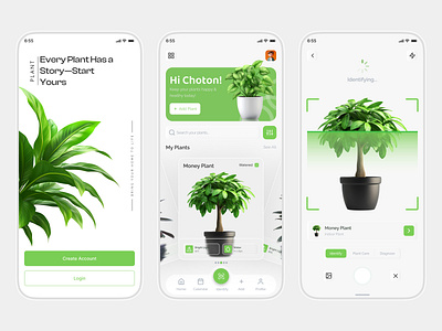 Plant Care App app choton99design chotonkormokar clean design clean interface design figma app ui figma design figma file figma template mobile application mobile ui design modern app plant care app plant tracker product design ui ux ux design