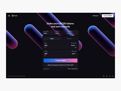 Poolz — Stake brand clean crypto design flat graphic design modal staking typography ui ux