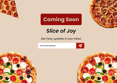 🍕 Day 48 Coming Soon Page – Pizza Landing daily daily ui dailyui design ui uichallenge