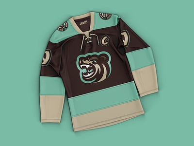 Grizzlies - Jersey Mockup branding design for sale graphic design grizzlies grizzly hockey ice hockey illustration jersey logo logo for sale mascot mascot design sport sports sports branding sports logo team logo vector