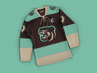 Grizzlies - Jersey Mockup branding design for sale graphic design grizzlies grizzly hockey ice hockey illustration jersey logo logo for sale mascot mascot design sport sports sports branding sports logo team logo vector