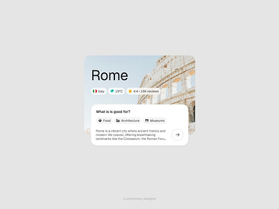 City card about card city clean description interaction light photo pills travel ui ux white
