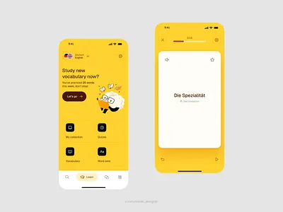 Study cards cards clean education illustation interaction languages learn mobile progress simple study swipe translate ui ux