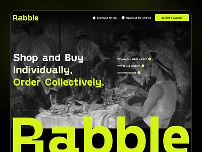 Rabble — Buying Power for Communities app design community buying direct buying ecommerce farmers market figma food grocery delivery product design products retail saas saas dashboard social commerce supplier team team buying ui ux
