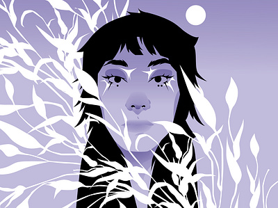 Field portrait abstract beauty beauty protrait blog blog illustration composition design field floral glam illustration laconic lines make up minimal monotone portrait portrait illustration poster