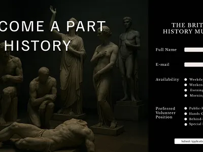Join History – Concept Sign-Up Form culture daily ui design concept minimal design museum sign up form ui design ui form web desgin