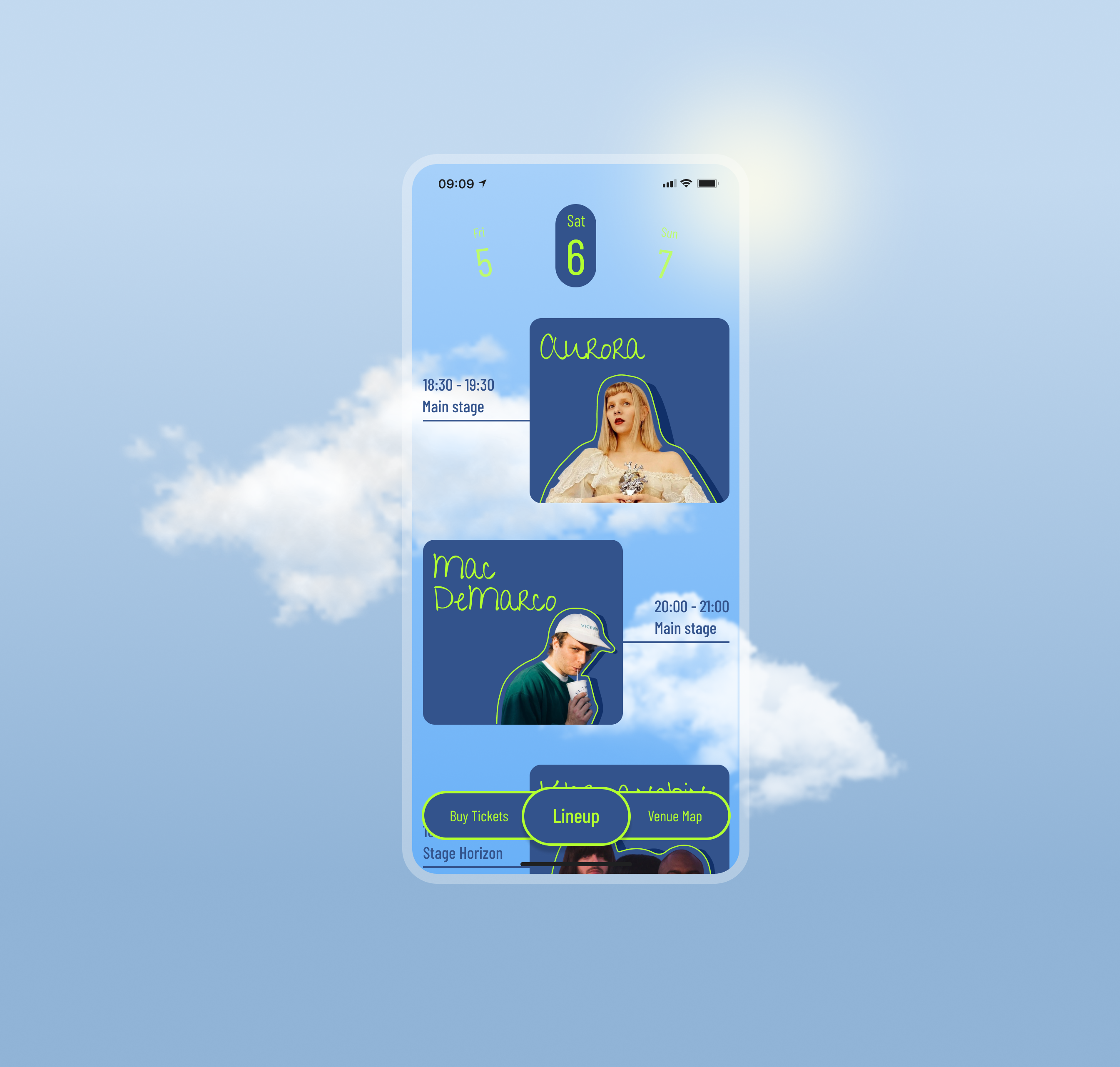 AM Radio – Music Festival App Concept app app concept concert app design concept event app festival planner mobile app music festival app product design ui