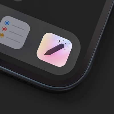 🖊️AI Note - App Icon branding clean design figma graphic design illustration logo ui vector