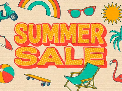 Summer Sale_BRD_8-12-25 branding illustration illustrator sales ad signage summer