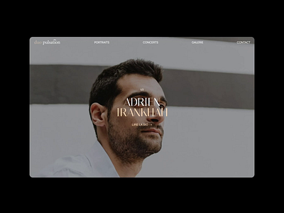 Clean artist showcase website animation branding design development graphic design landing minimalist mockup motion graphics music premium smooth typography ui ux visual identity webdesign