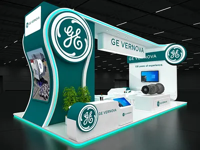 GE VERNOVA Exhibition Booth Design exhibition exhibition booth product showcase render ui visual storytelling