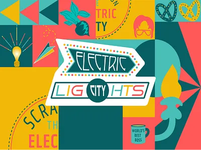 Electric City Gives Demo Site Branding branding graphic design illustration illustrator logo