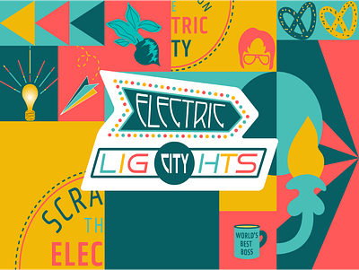 Electric City Gives Demo Site Branding branding graphic design illustration illustrator logo