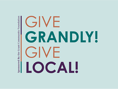 Logo Design for Give Grandly Give Local branding graphic design illustrator logo