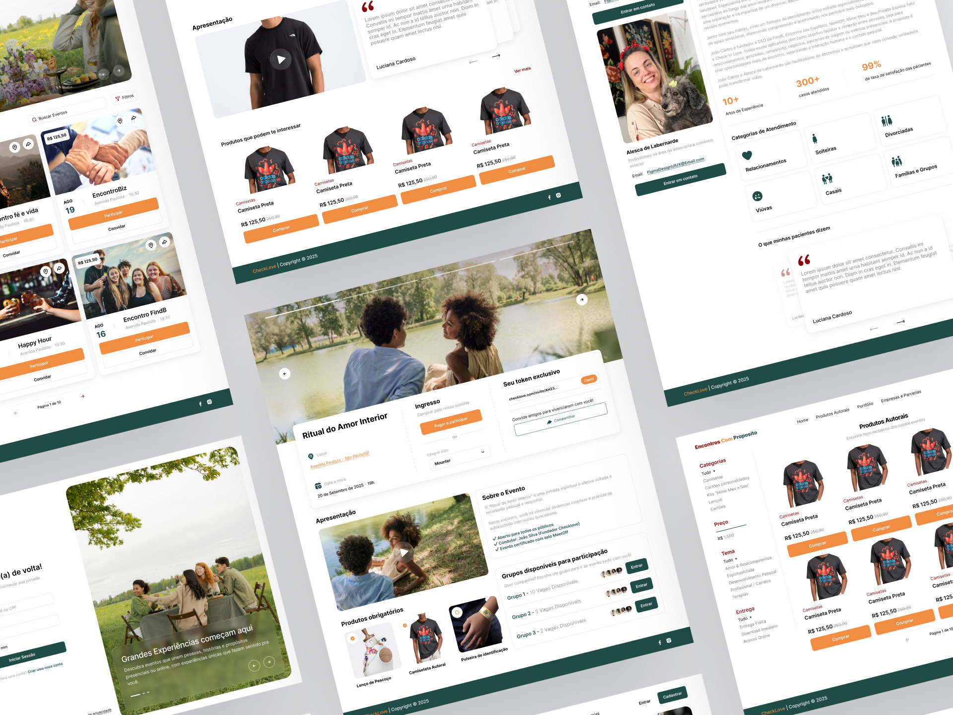 Encontros com Propósito - Connections and Events Platform branding clean design design e commerce events website ui ui ux user interface ux