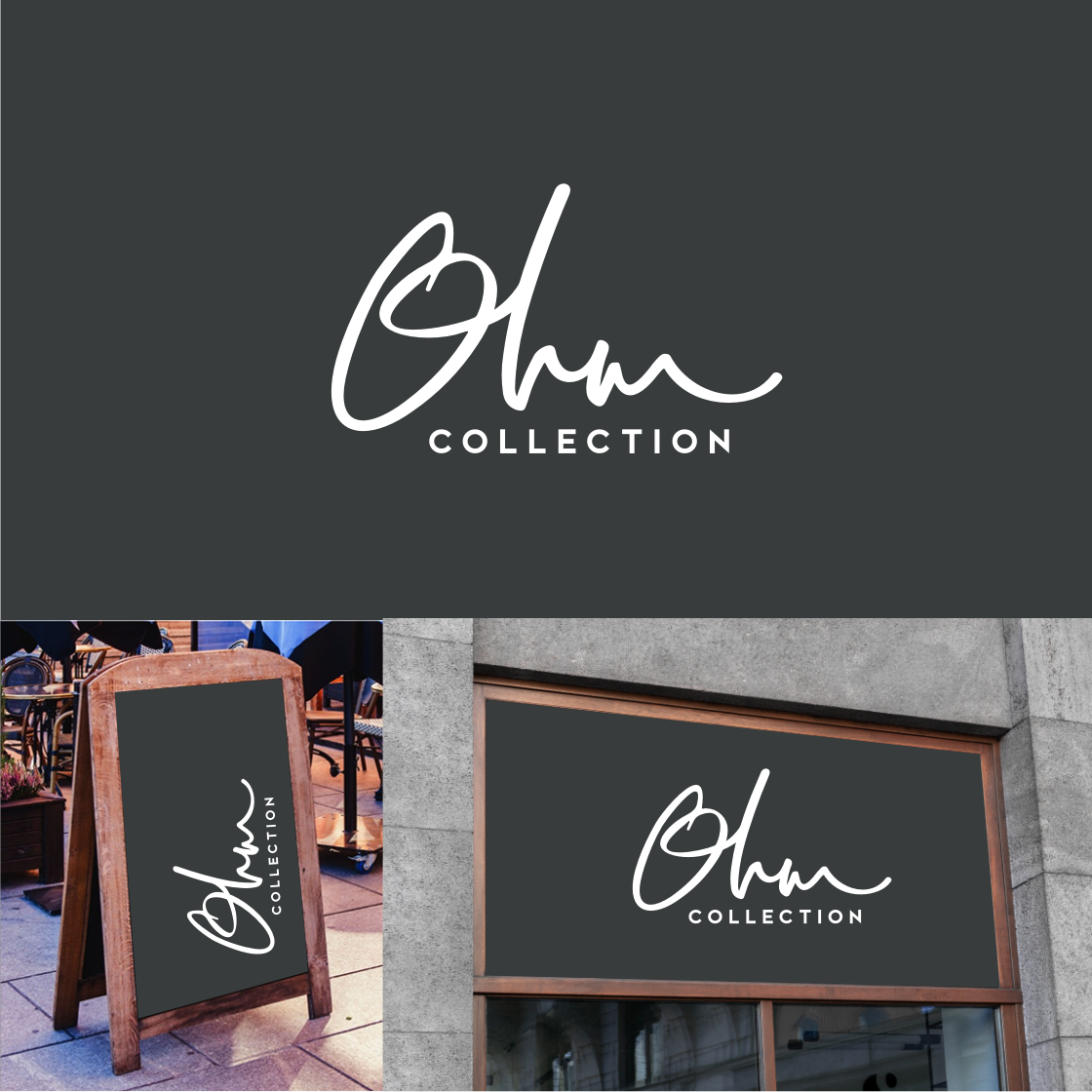 Hand-drawn customized logo for OHM Collection