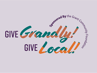 Logo Design for Give Grandly Give Local branding graphic design illustrator logo