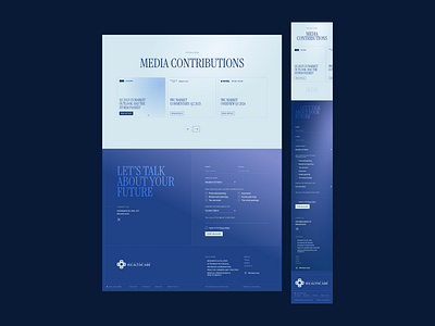 Corporate website | Media section branding corporate design gradient minimal modern website ui uiux web development webdesign webflow website