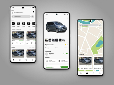 Car Rental App UI Design figma mobileapp rentalapp ui uidesign