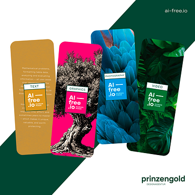 AI-free.io | HUMAN MADE badge branding design graphic design label seal typography webdesign