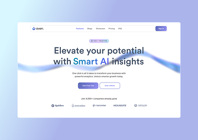 AI-Powered Analytics Hero Section 3d ai animation cleandesign code designforgrowth graphic design growthdriven intelligentdesign minimal minimalism motion graphics product productdesign simpleui ui userexperience ux uxdesign