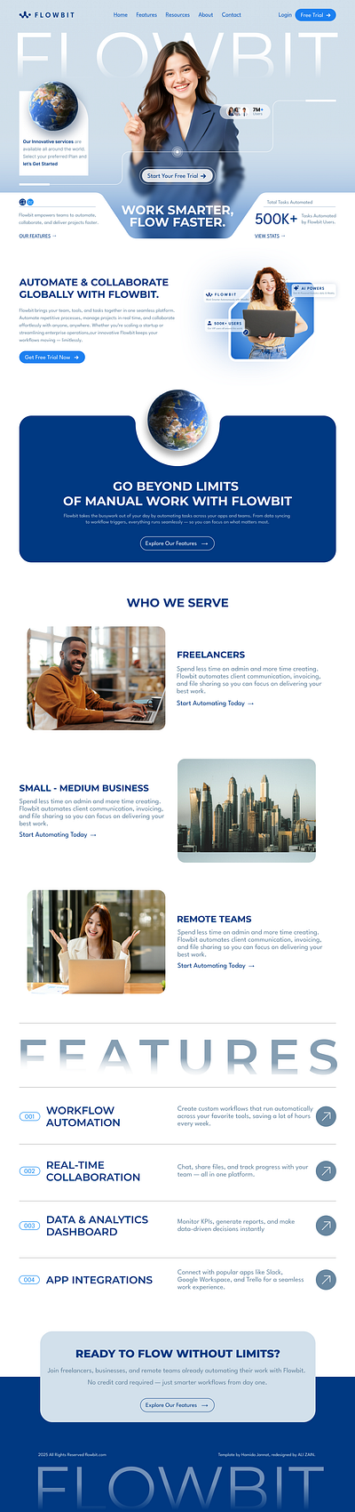 SaaS Website UI Design by Ali Zain. professional website professional website design saas saas website saas website design ui design web design website design