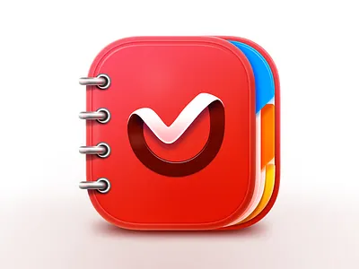 Opus One - Digital Planner App Icon 3d book android icon app icon app icon design book icon digital planner flat icon illustration ios ios 26 ios icon iphone iphone icon macos planner icon tahoe
