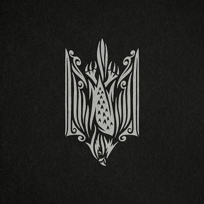 Falcon Bird Trizub - Ukrainian coat of arms art bird coat of arms falcon graphic design ukraine ukrainian wild
