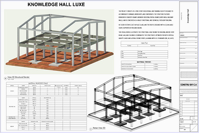 Steel-Concrete Study hall's Structure architecture concrete steel structure
