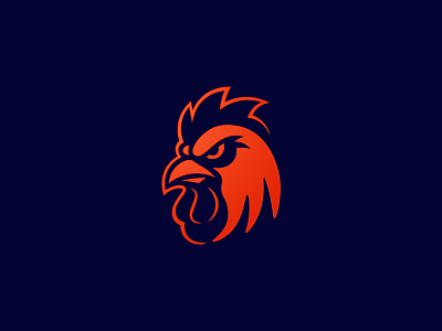 Fearless Rooster logo aggressive angry animal bold branding business calm face icon illustration logos mascot modern pet red serious simple sports standard unique