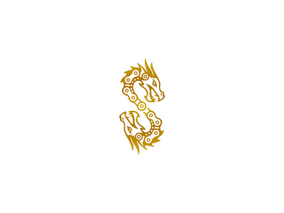 Golden Dragon S Monogram logo custom logo dragon dragon s elegant fantasy golden graphic design iconic logo initial letter logo letter s lettermark logo design monogram mythical premium s ss sss vector