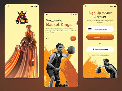 Welcome to Basket Kings branding design modern modern app modern design modern theme modern ui new sport app sports thisuix trend trending trending app trending design ui ui design ui ux ux